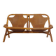 Rohe Noordwolde, bamboo and leather bench, 1970s.