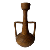 Large vintage handmade terracotta vase