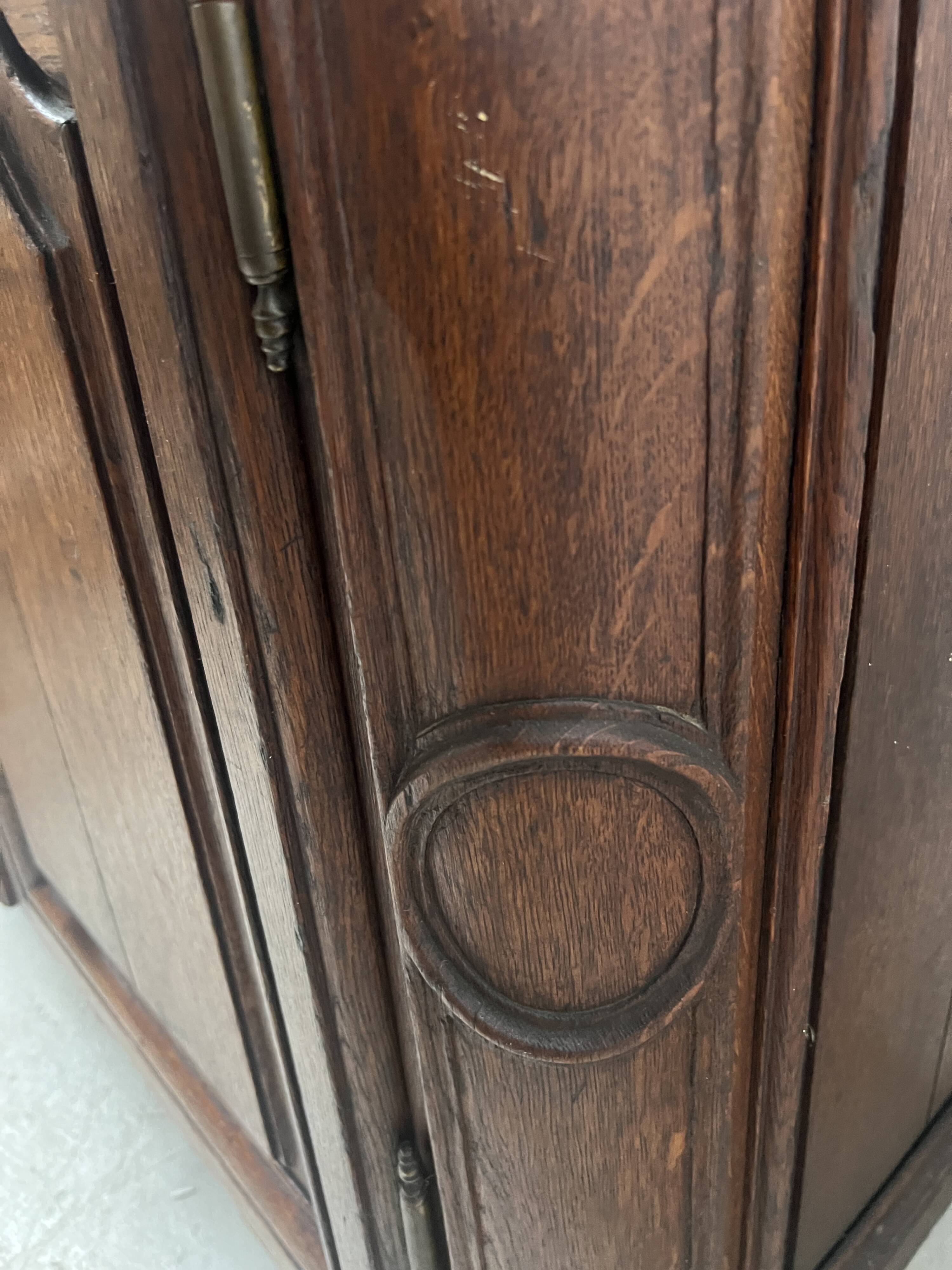 Two-door buffet in solid oak, Louis XIV style, 18th century.