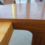 Extendable teak round table – vintage Scandinavian design – Ø120 cm + 2 extensions