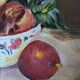 Tableau huile sur toile nature morte contemporaine décoration campagne