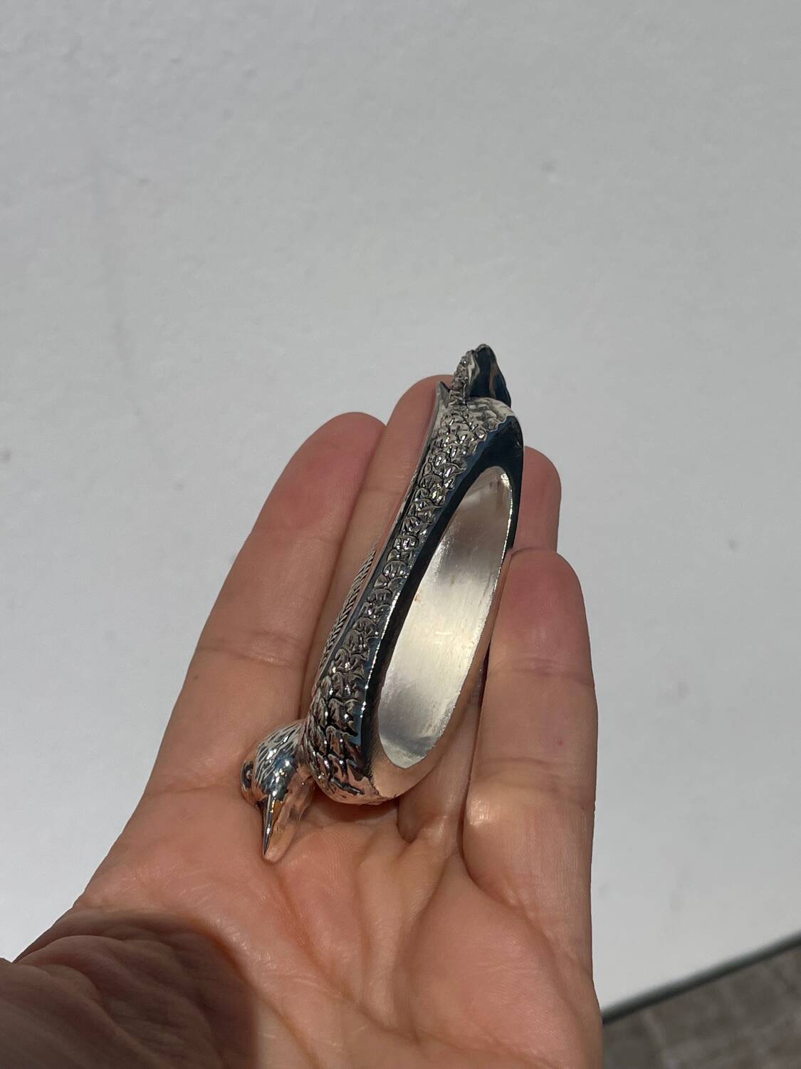 12 silver metal duck knife rests
