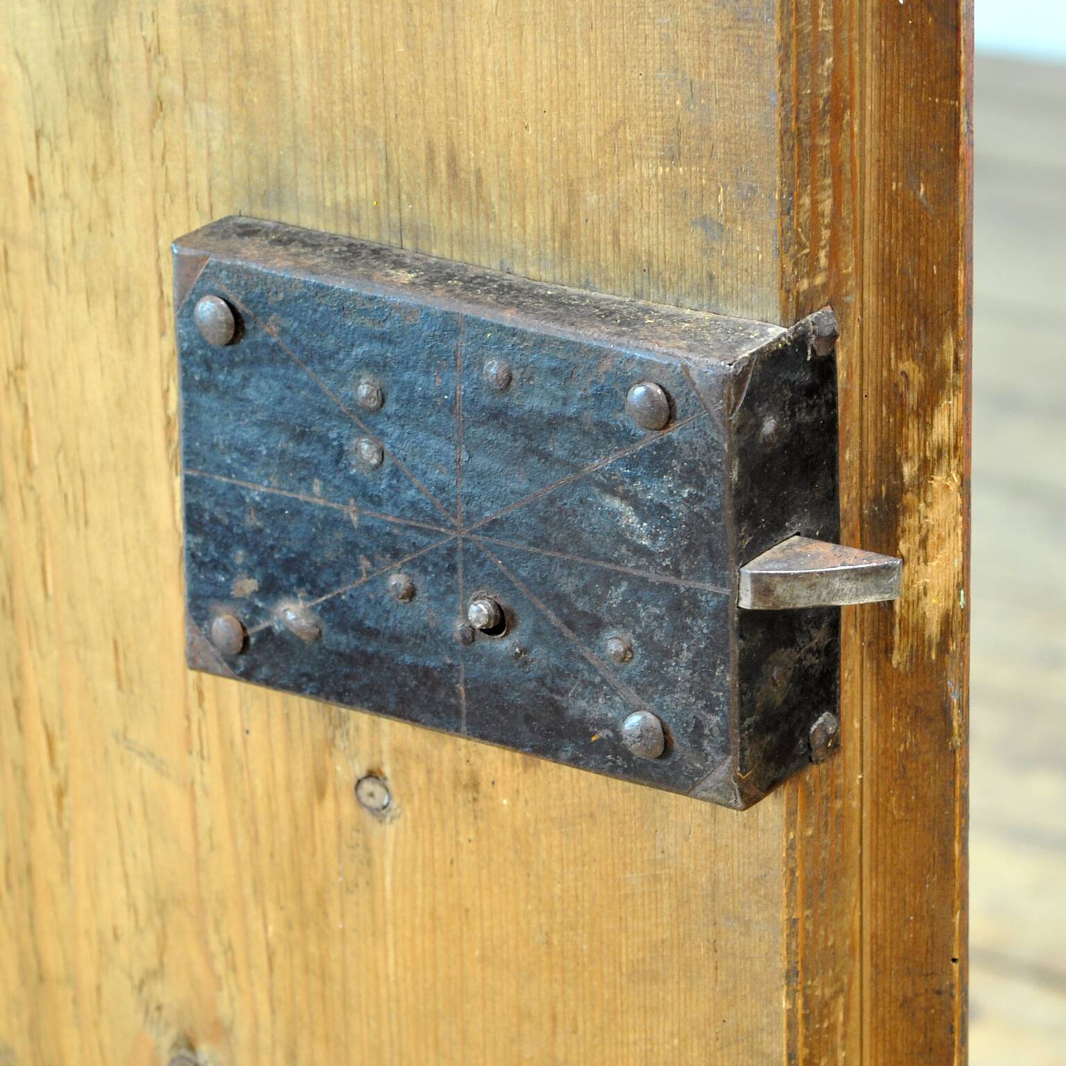 Antique Folk Art Hand Painted Cabinet, circa 1850