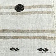 Off White & Cream Mid Century Modern Kilim Rug, Bohemian Living Room Carpet