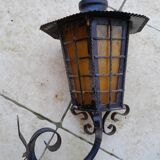 Ancienne lanterne potence extérieur fer forger