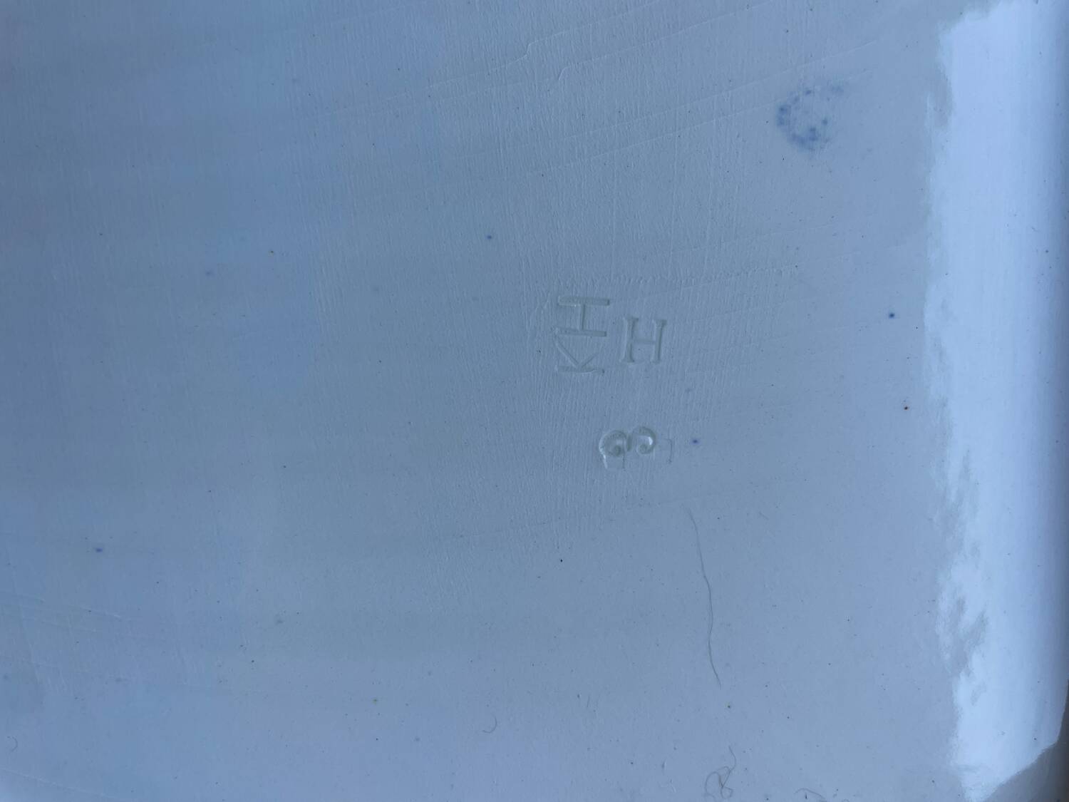 Large earthenware dish Gien France