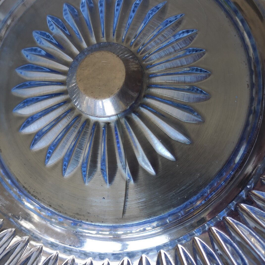 Glass and metal fruit cup