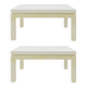 Pair of Cream White Lacquered end/side tables - 1980s