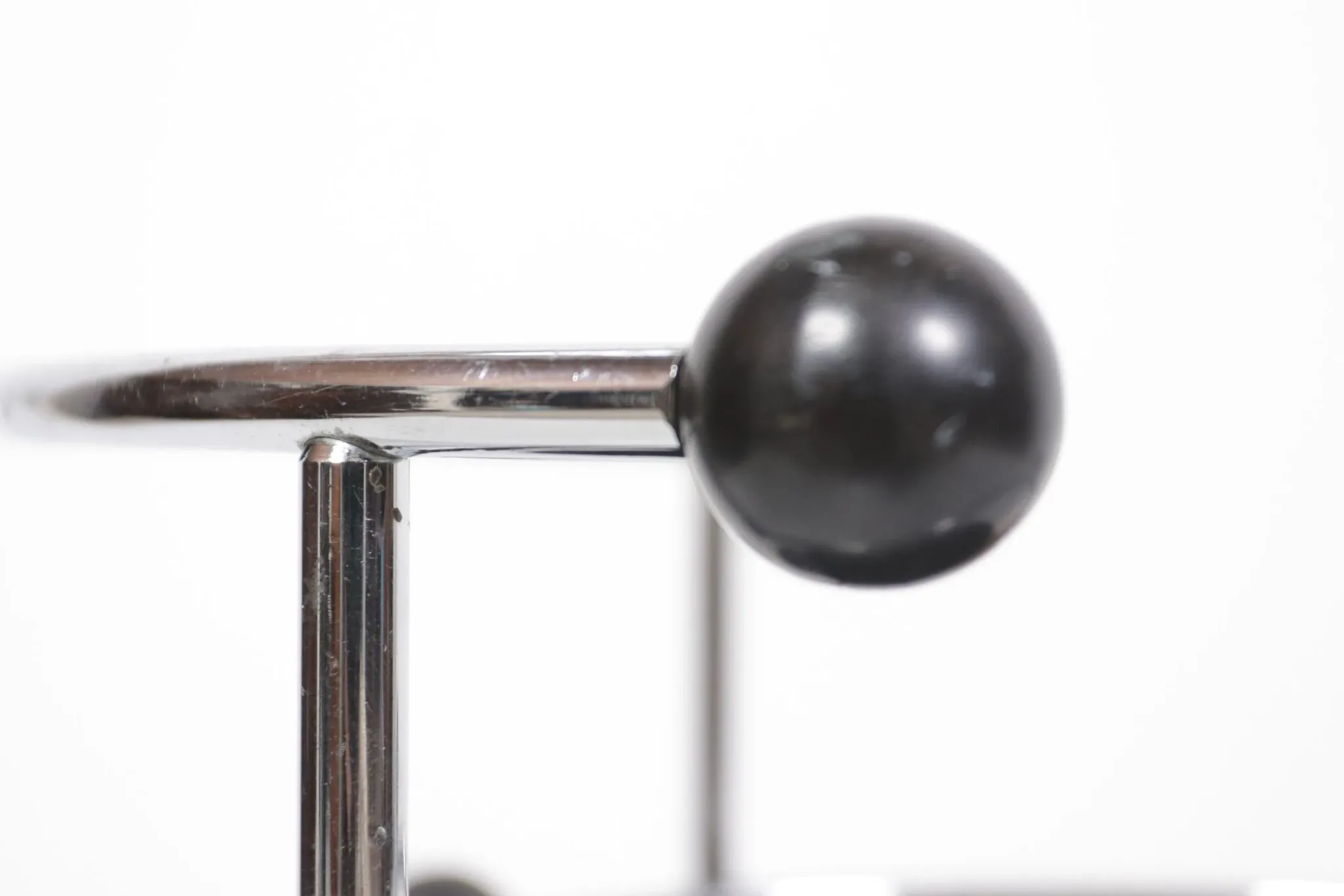 1930s extremely rare Art Deco black Bakelite and chrome umbrella stand