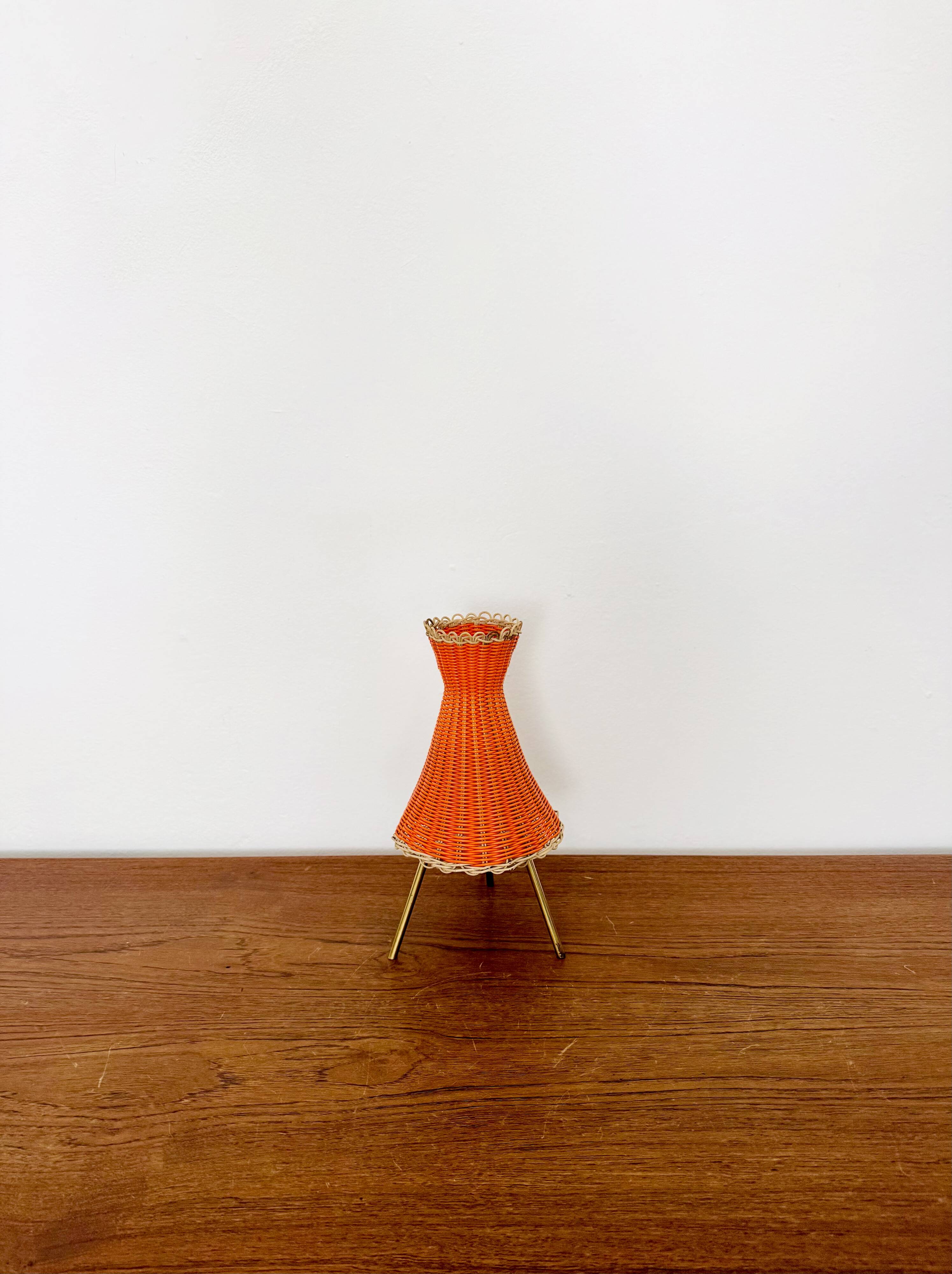 Austrian KIWI Wicker Table Lamp by J.T. Kalmar