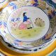 Set of Two Vintage Majolica Plates, Mister and Missus