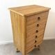 Vintage rattan chest of drawers by Audoux Minet