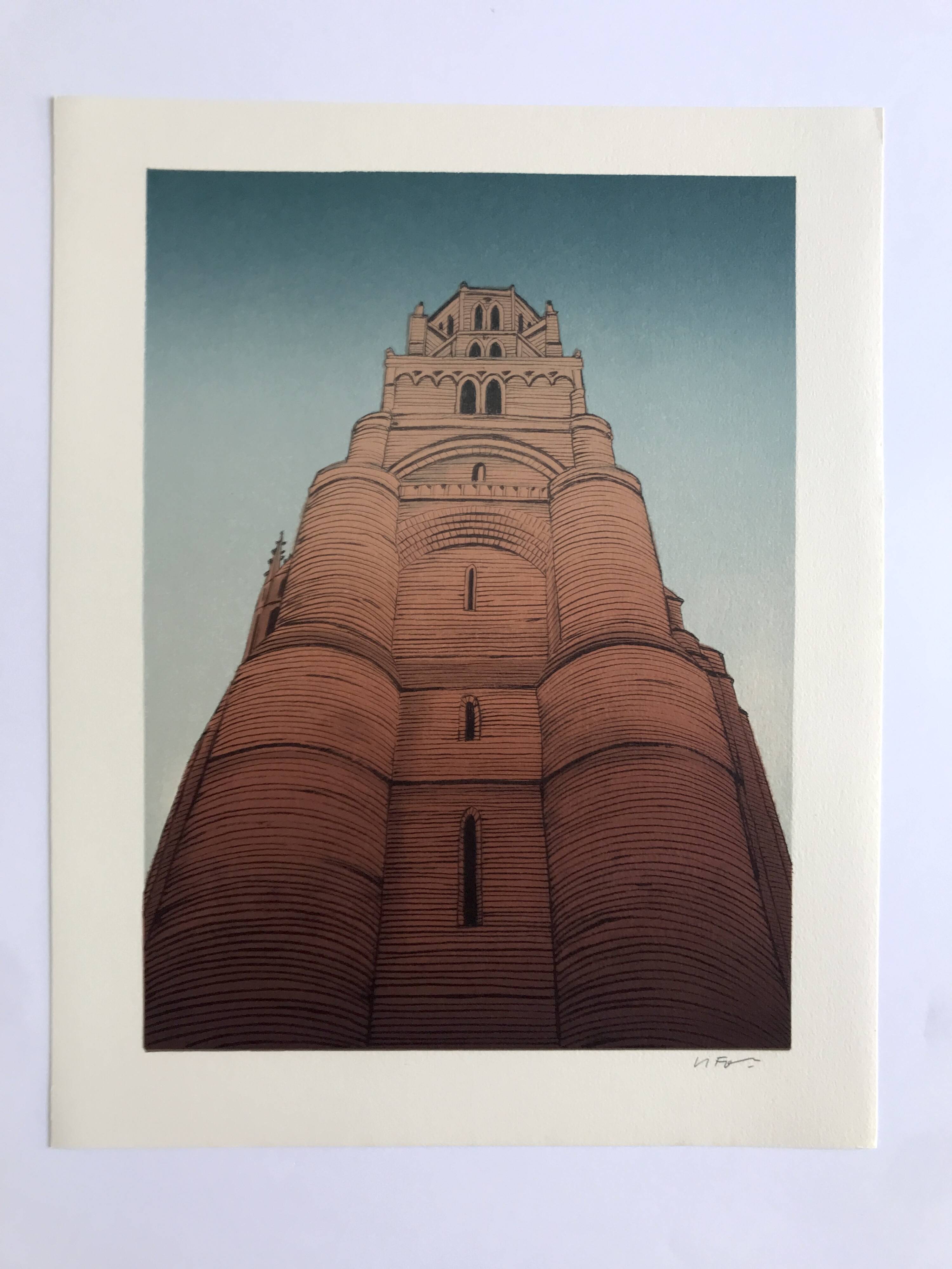 Alain le foll, albi, 1978. original lithograph signed in pencil.