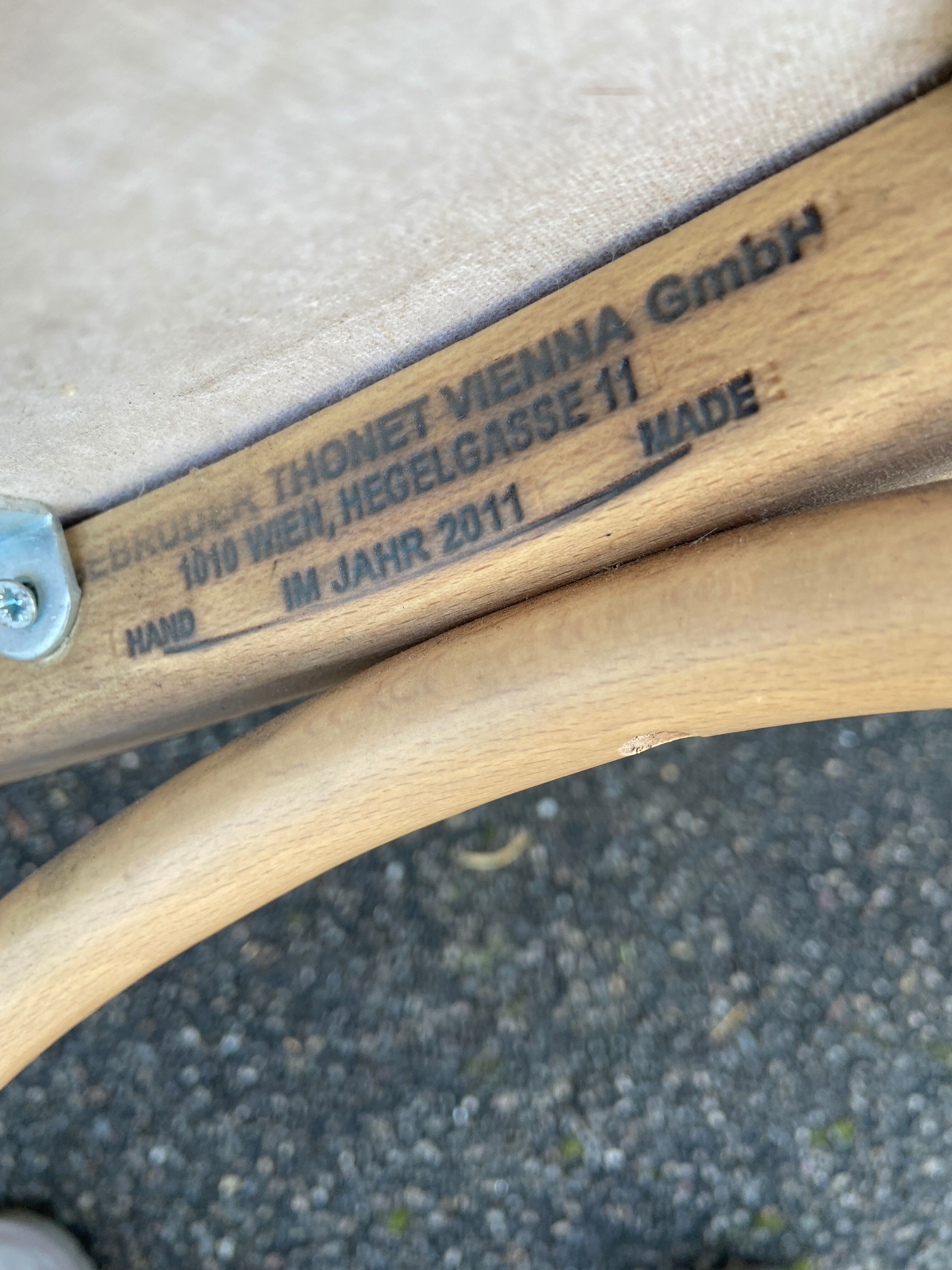 Viennese armchair Thonet curved wood Hermann Czech 2011