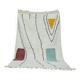 Handmade wool beni ouraine rug