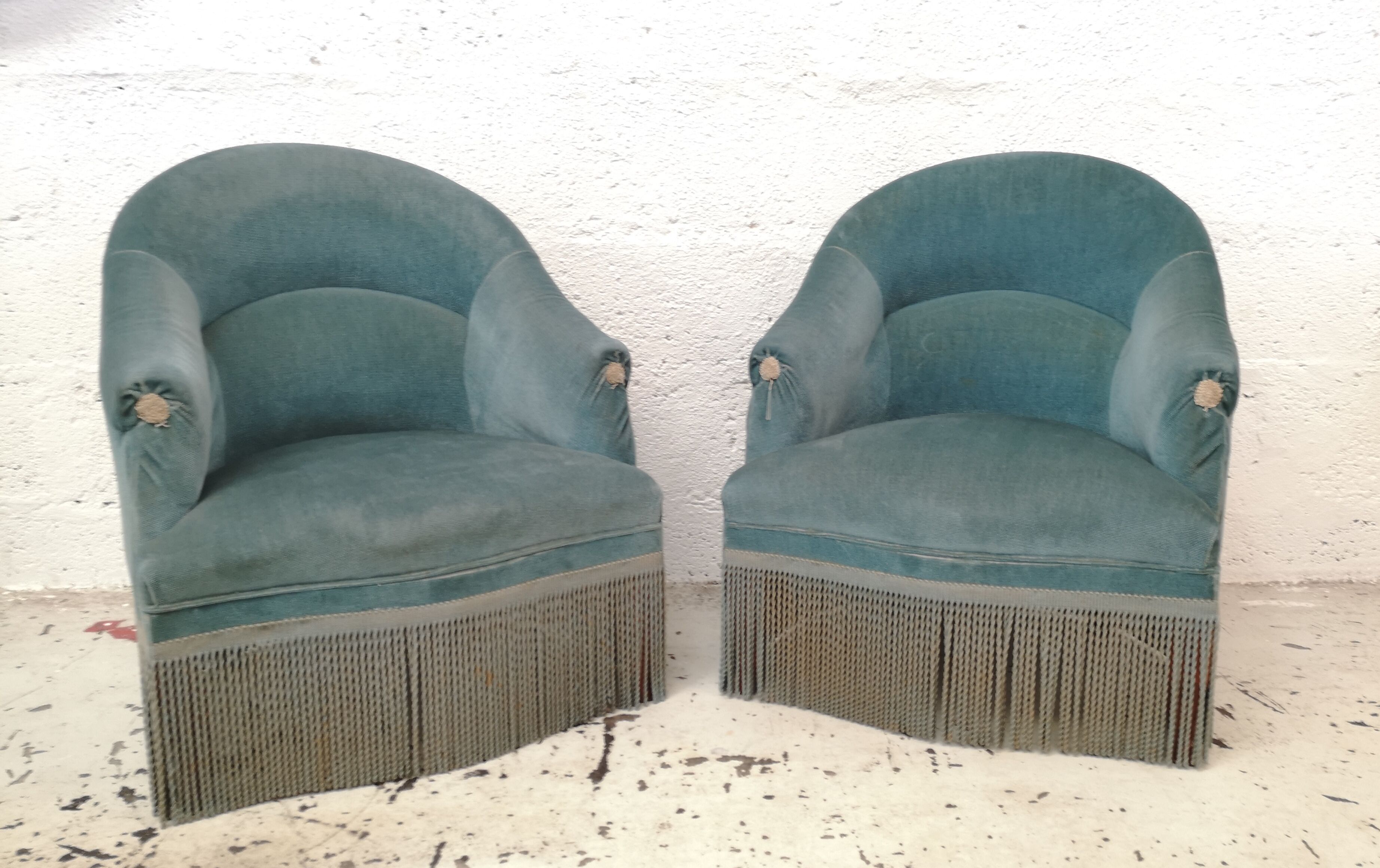 Pair of armchairs blue