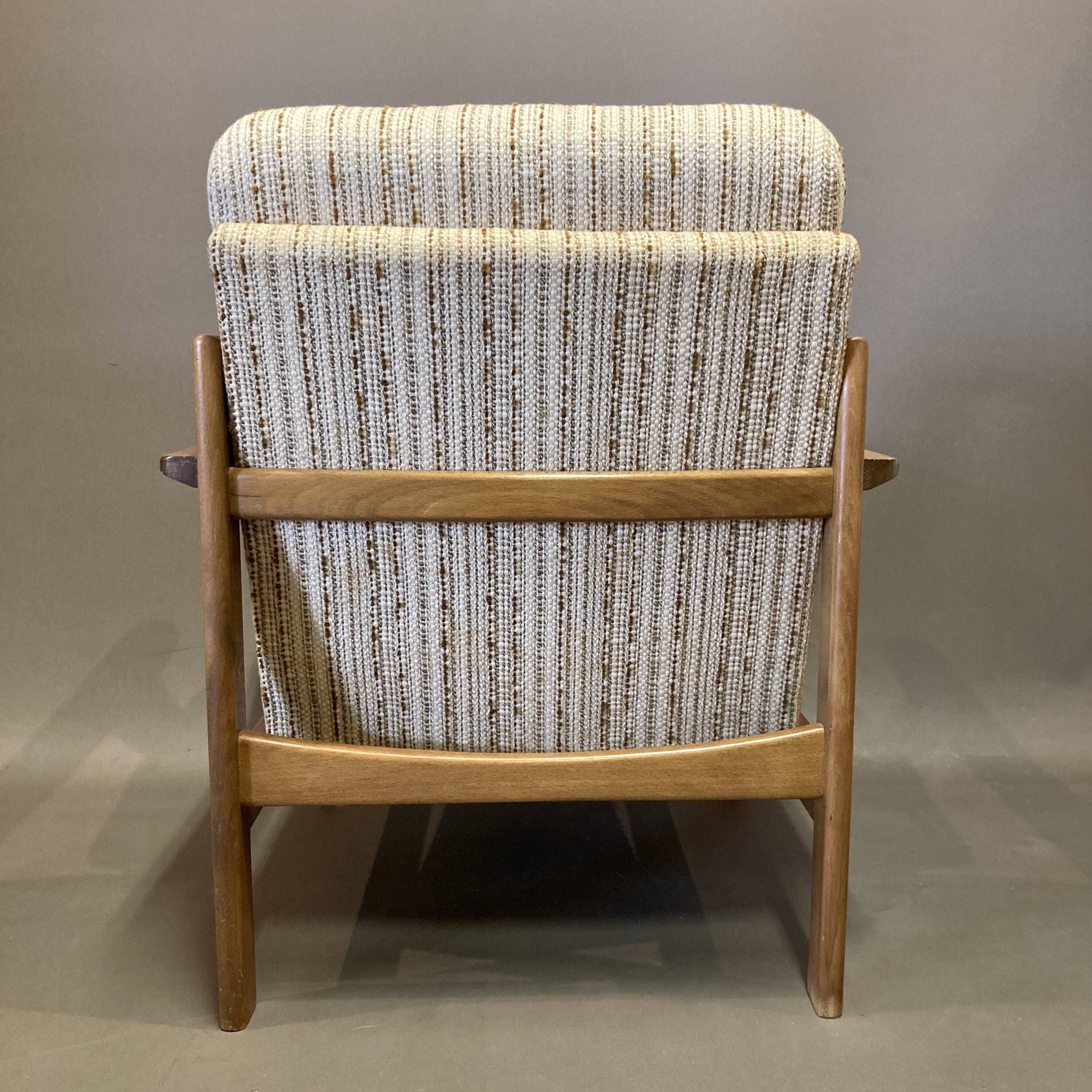 Scandinavian design wool armchair 1950.