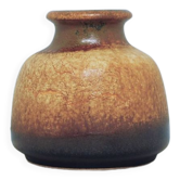 vintage wide low yellow crackle West Germany vase Scheurich