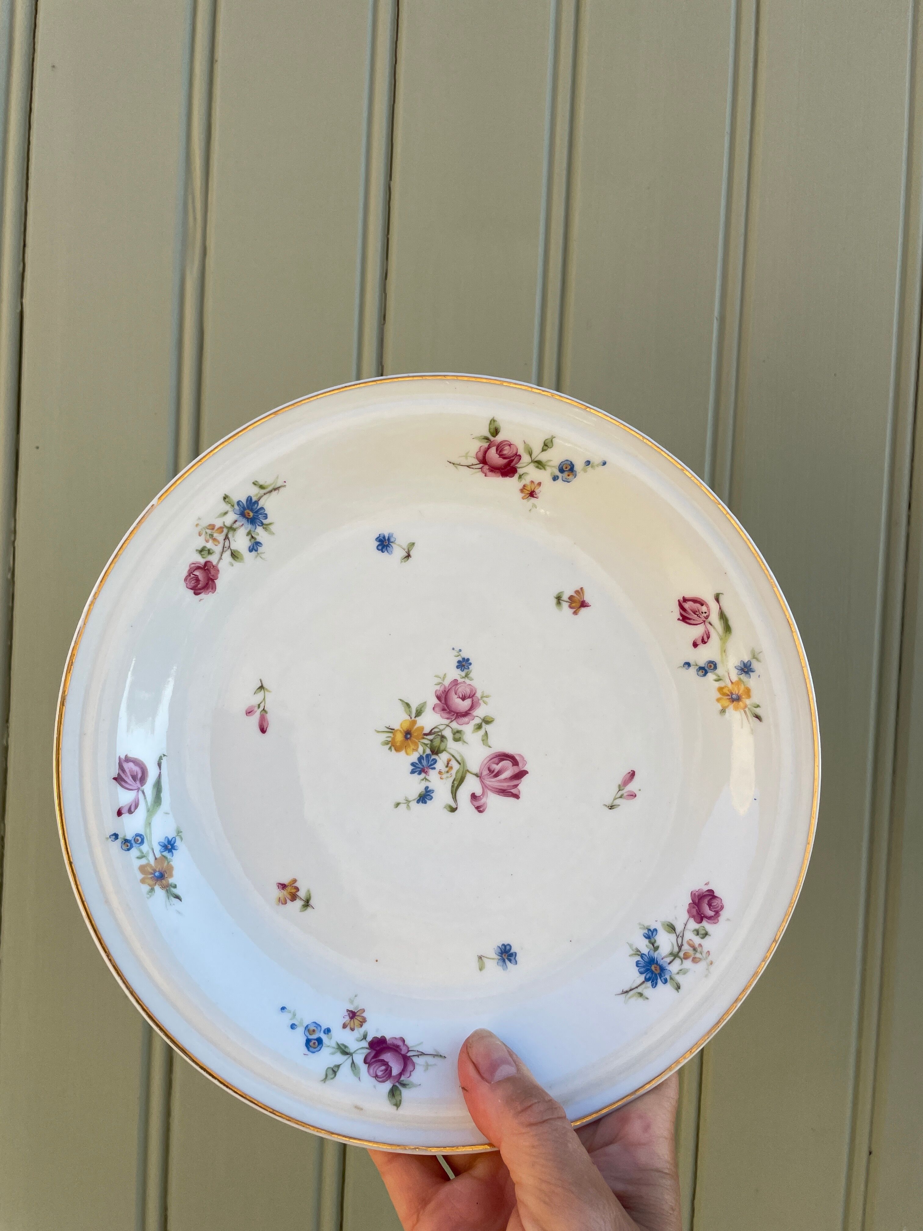 Flat porcelain plates France