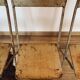 Set of 5 folding metal chairs