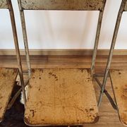 Set of 5 folding metal chairs