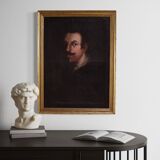 Antique Spanish painting portrait of a gentleman from the 18th century