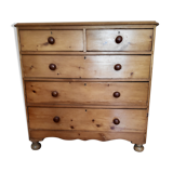 English pine chest of drawers