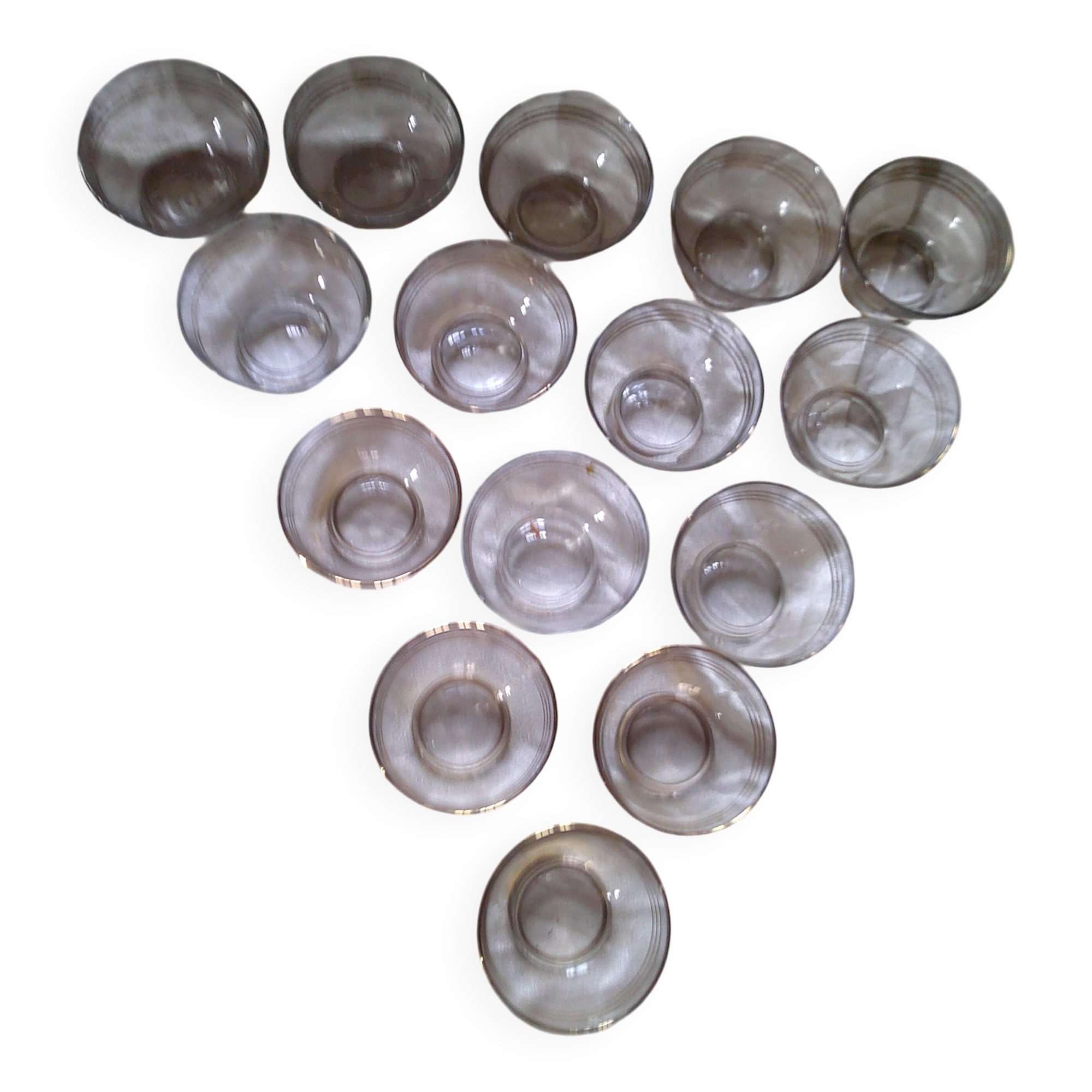 15 champagne glasses from the 50s