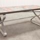 Seventies iron and ceramic coffee table