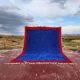Authentic Beni Ouarain rug 250 x 180 cm – Cobalt blue and red – Piece