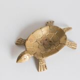Ashtray / empty turtle brass pockets