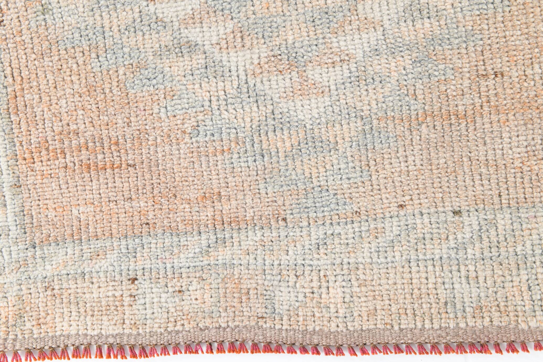 3x12 Pale Orange Beige Turkish Vintage Runner Rug, 86x352Cm SK 18322