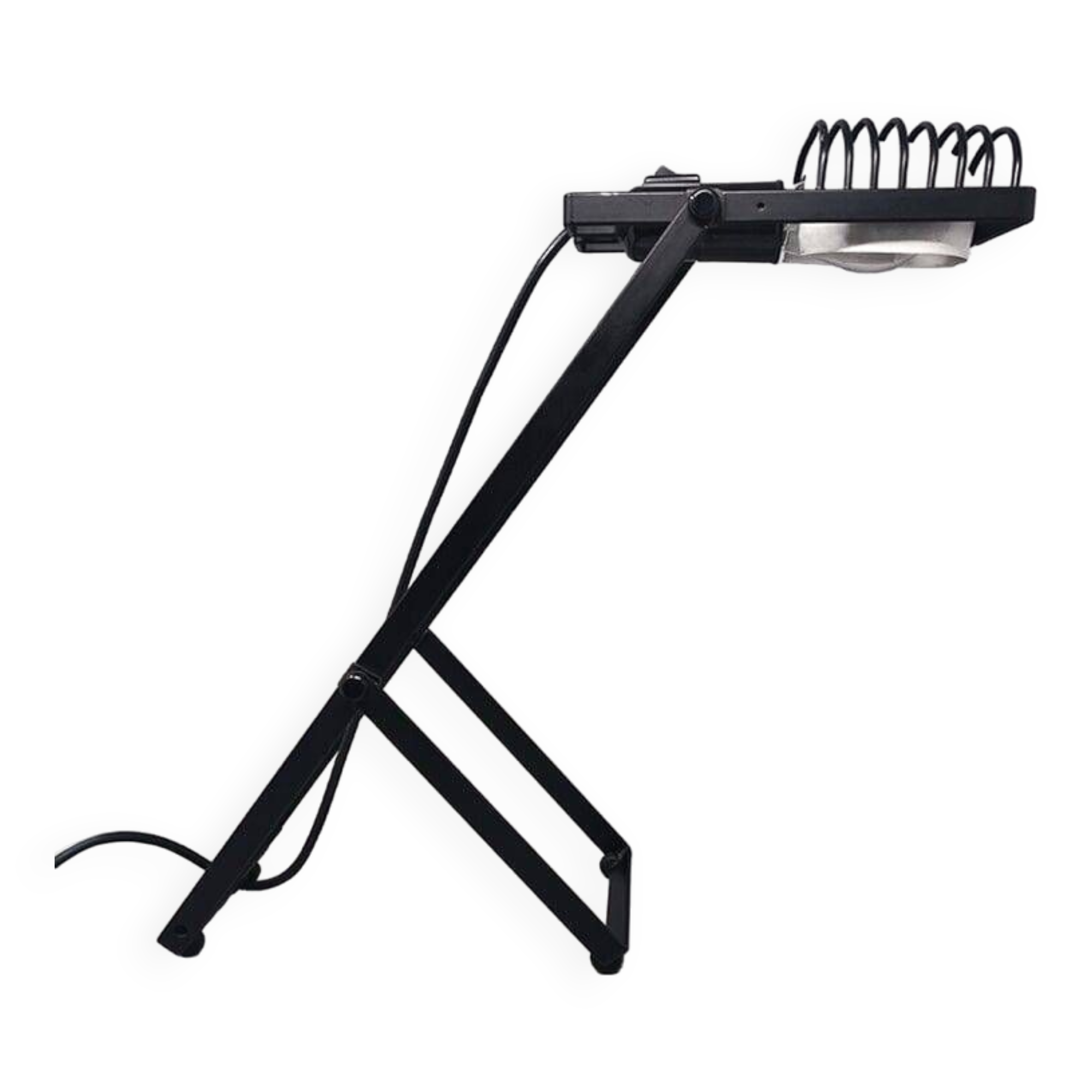 1970s Gorgeous Black Table Lamp "Sintesi" by Ernesto Gismondi for Artemide. Made in Italy