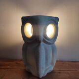 Limestone owl lamp, Albert Tormos, France, 1970s