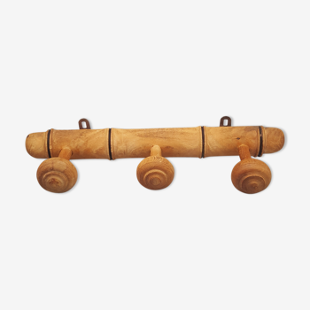 Bamboo-style imitation wooden coat rack