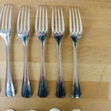 Ménagère Christofle Boréal métal argenté 22 pièces fourchettes cuillers