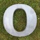 Ten letters sign in zinc material