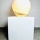 Large 'Nessa' Murano Glass Sphere Lamp In Opal White By Gino Vistosi For Vistosi, Italy 1970S