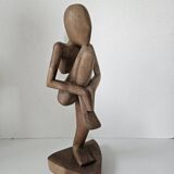 Wooden sculpture / statuette Zen character Yoga position