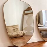 Large organic dune mirror - gold