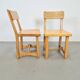 Vintage Brutalist Elm Chairs, Denmark, 1960s, Set of 2