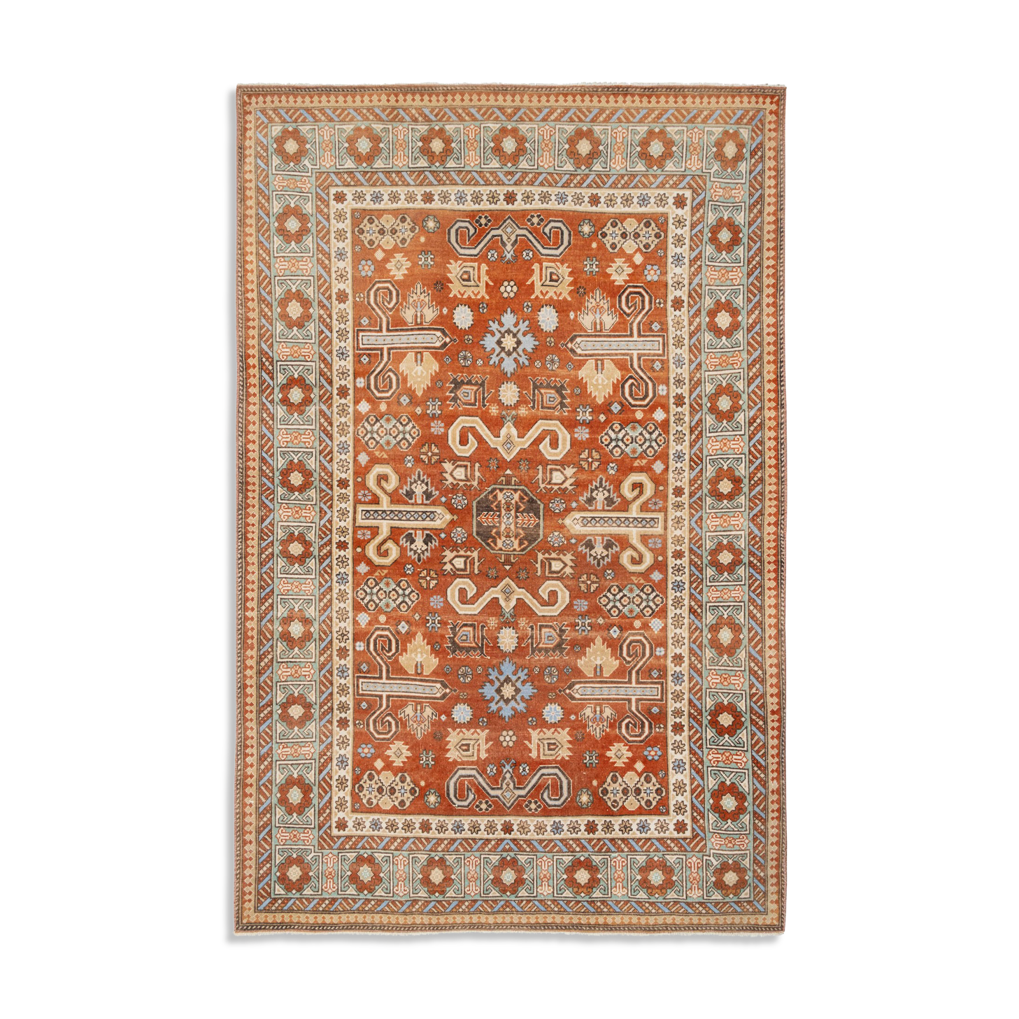 Semi Antique Caucasian Derbent Oriental Rug 10'2" X 6'5"