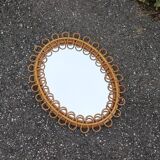 Italian design rattan mirror
