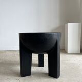 Monoxyl sofa end in black mango tree tripod half-sphere tray h:45 d:44