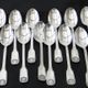 Set of 12 silver-plated mocha spoons.