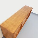 Vintage row in light oak wood from the 60s