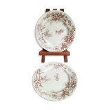 Salins earthenware plates, fer terre