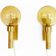 Pair of wall lights/sconces "Bodegalampet" by Vitrika. Denmark 1970s