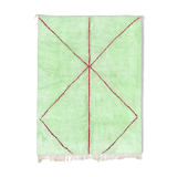 Modern Moroccan carpet green contemporary art 150x180cm