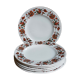 Six vintage English fine porcelain dessert plates